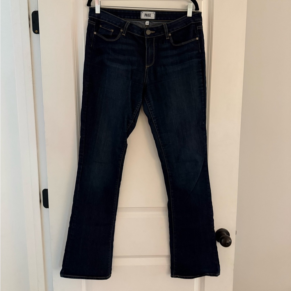 PAIGE Dark Indigo Bootcut Jeans